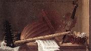 HUILLIOT, Pierre Nicolas Still-Life of Musical Instruments sf china oil painting reproduction